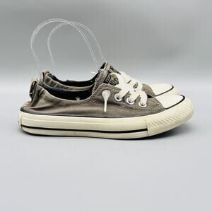 Converse Chuck Taylor All Star Shoreline Shoes Womens 5 Gray Low Slip On Canvas